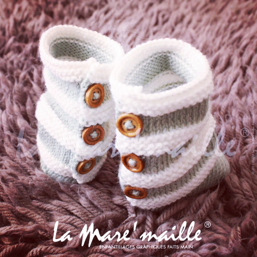 guêtres bébé en laine la mare'maille